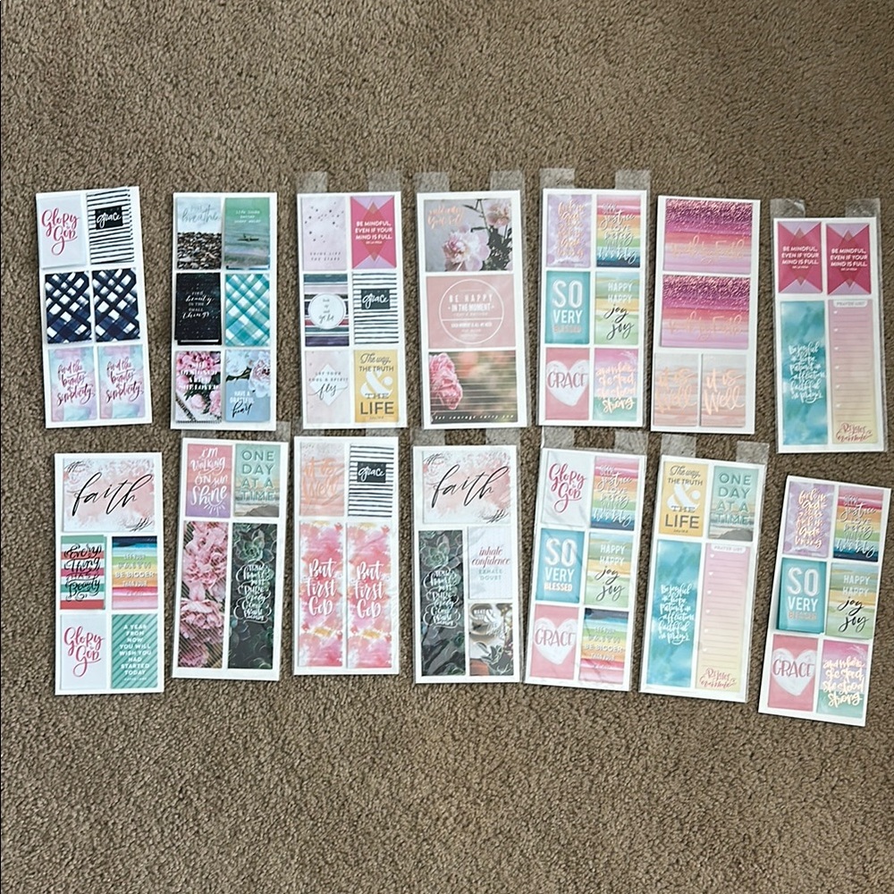 Happy Planner Faith/Inspirational Flip Journal Set with Floral & Pastel Designs